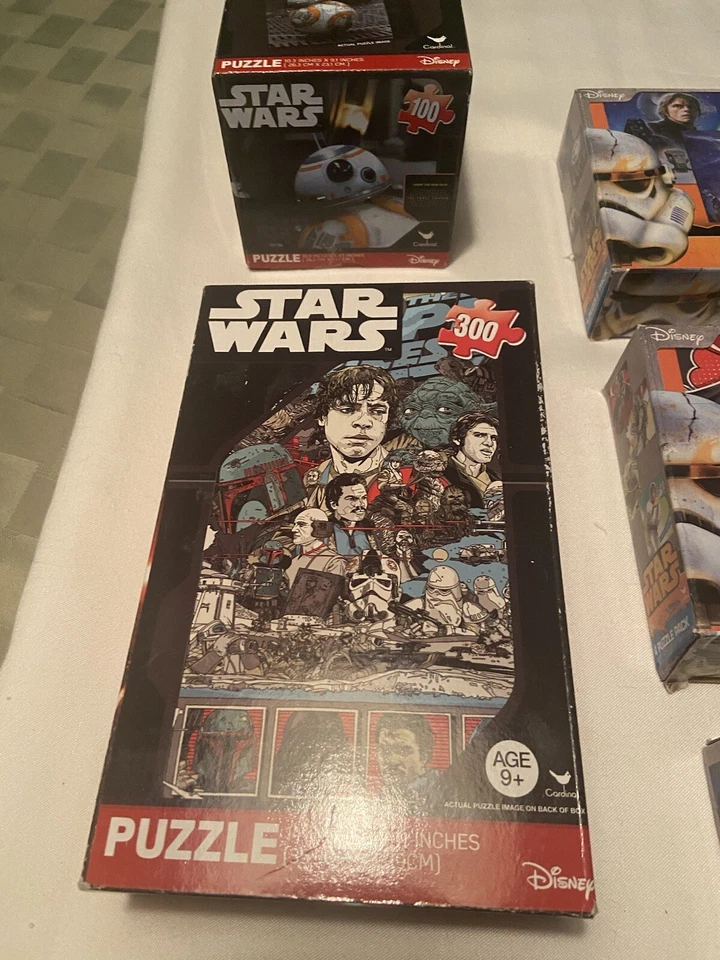 STAR WARS Jigsaw Puzzle Pack Lot of 7 Disney Cardinal Vintage & Contemporary - Image 4 of 4