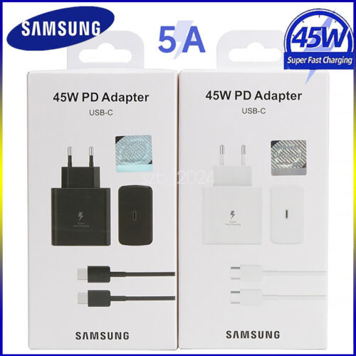 Samsung 45W Charger Super Fast Charging Adapter Cable Galaxy S22 S23 + Ultra A54 - Afbeelding 1 van 15