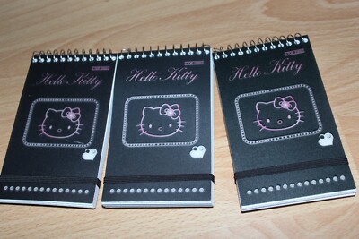 3 x Hello Kitty Notizbuch kariert Notizbüchlein