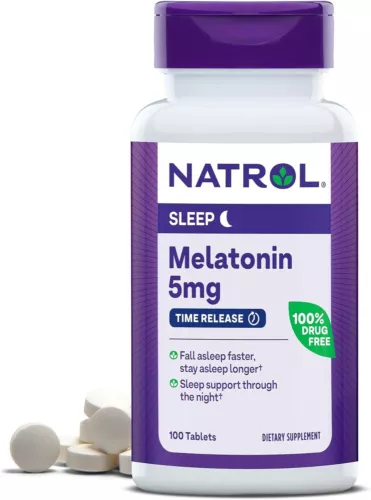 Natrol Melatonin - 5mg Time Release - 100 Tablets - Ex: 4/30/27