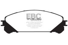EBC Ultimax Front Brake Pads for Lexus RX450h 3.5 Hybrid (2016 on)