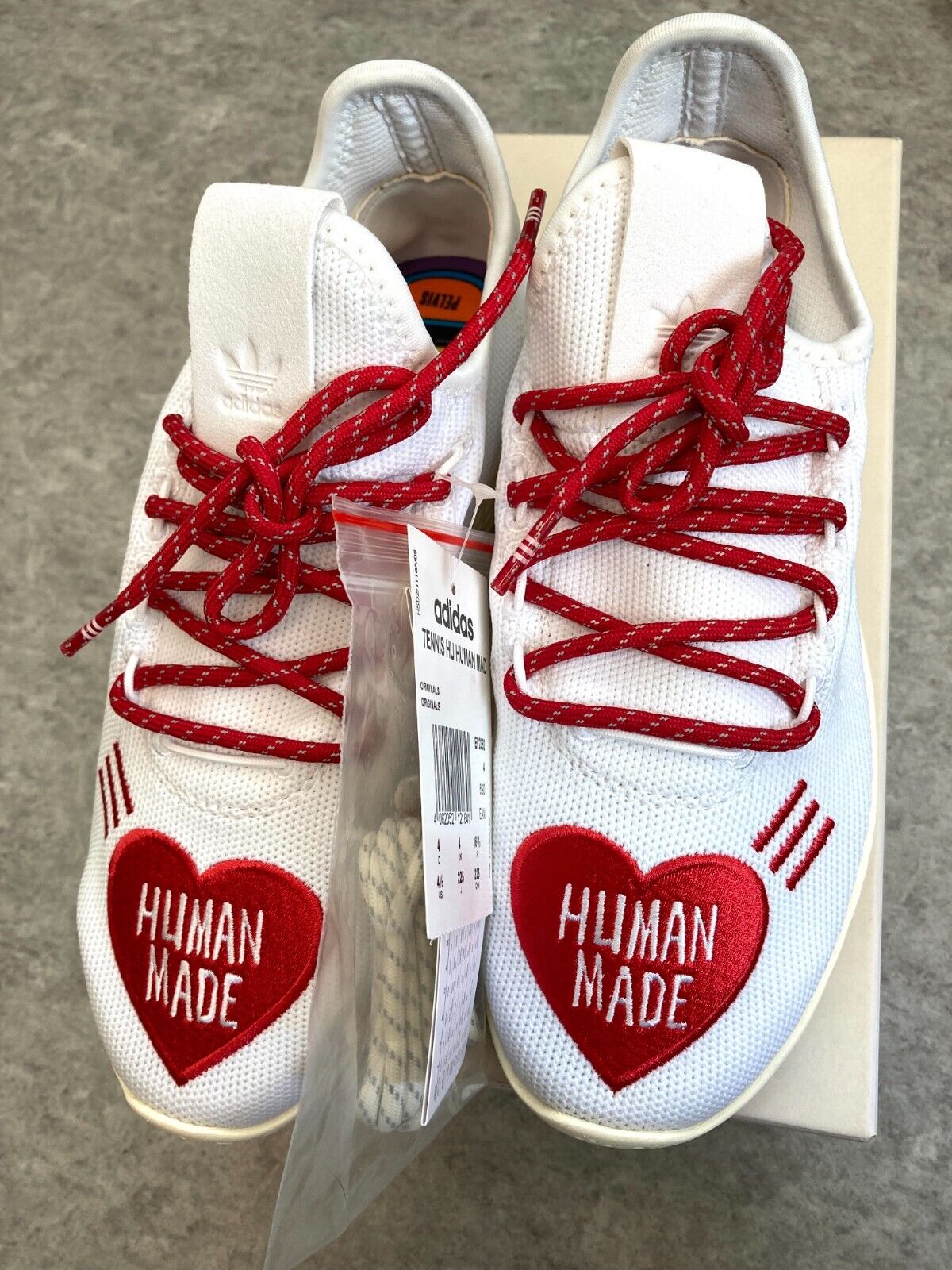 Adidas x Human Made Pharrell Williams NMD White/Red Sz 4.5 100