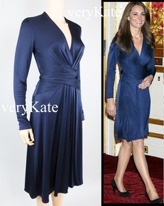 navy blue silk wrap dress