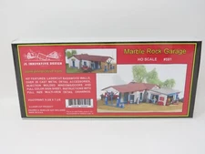 JL Innovative HO 591 Marble Rock Garage Gas Station Repair Shop Building Kit