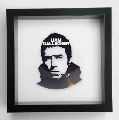 Liam Gallagher of Oasis - Wall of Glass - Original Framed Vinyl Record Art 2017