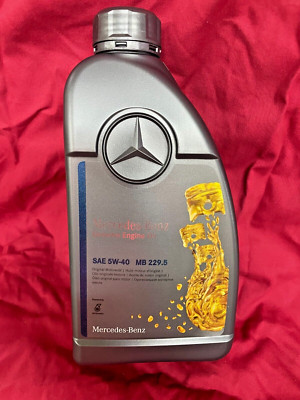 Mercedes-Benz Genuine Engine Oil SAE 5W-40 MB 229.5 1 LIT. 1.05 US QTS/12 CASE
