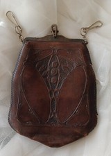 Vintage Womens Leather Bag W/o Shoulder Strap