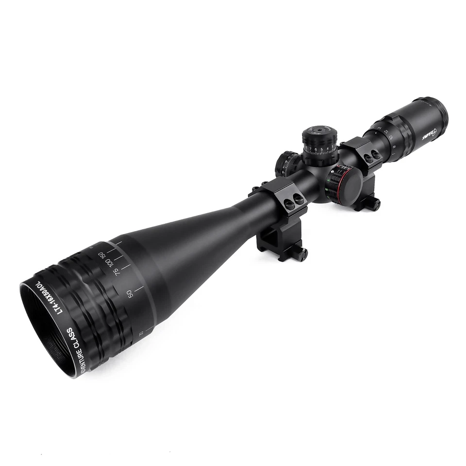 Sniper 4-16x50 Hunting Rifle Scope Illuminated Red, Green,Blue Mil-Dot Reticle - Image 3 of 4