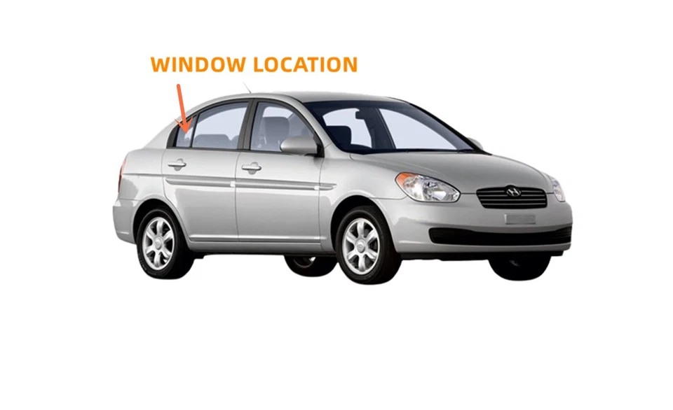 Vidrio de ventana de ventilación trasera derecha/pasajero para Hyundai Accent 2006-2011 sedán de 4 puertas Foto 2 de 2