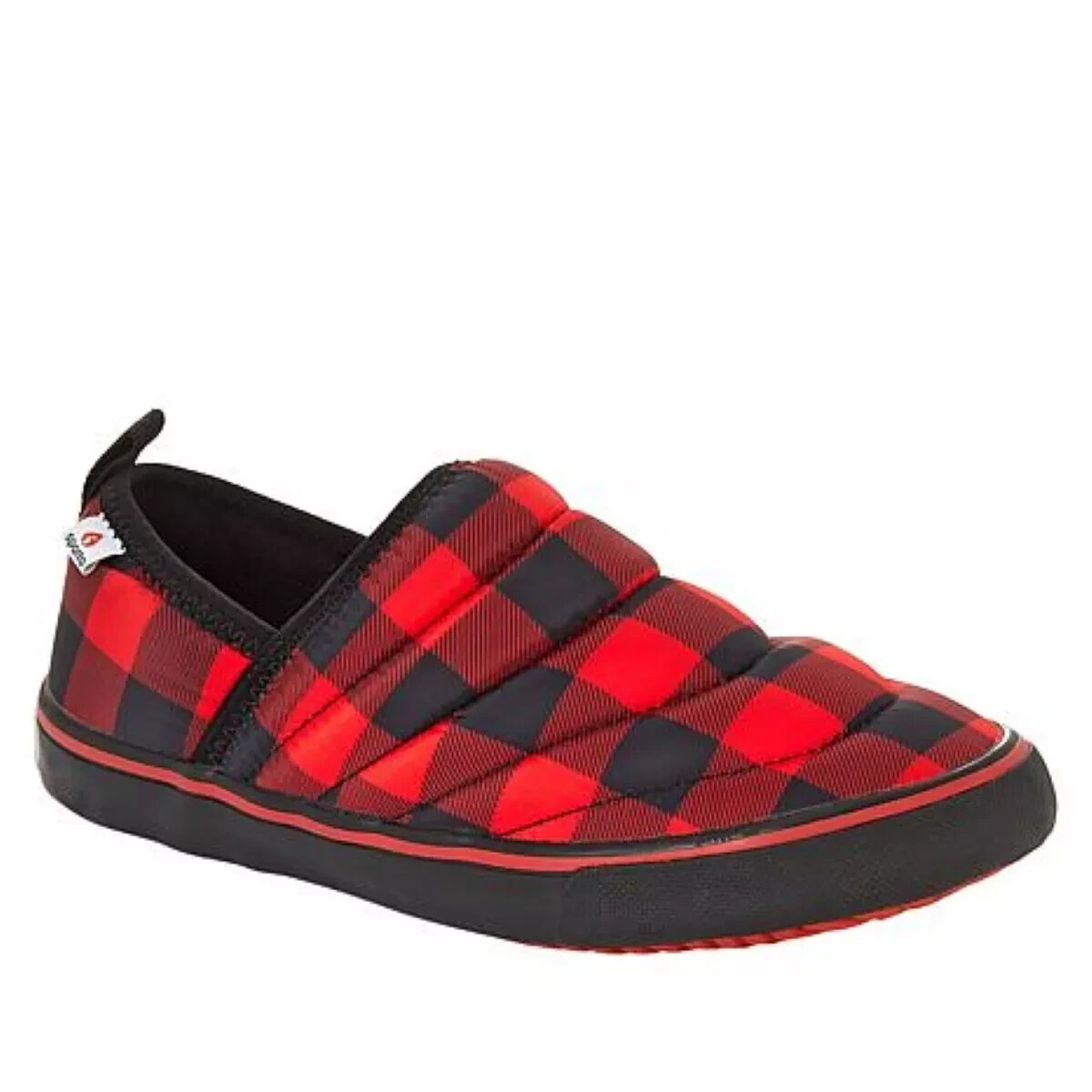 Стеганые кроссовки-слипоны Sporto Puffer в КРАСНУЮЧЕРНУЮ КЛЕТКУ - Sz 9W 5890₽