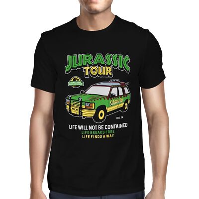 1Tee Mens Jurassic Tour Car  T-Shirt