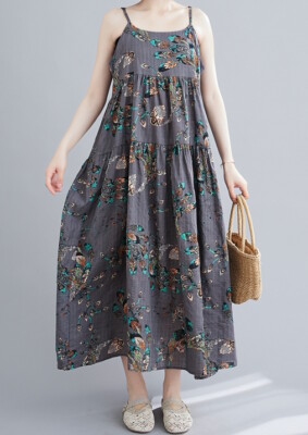 chinese dress ladies Italian linen women's dress  linocolore
