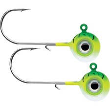 VMC 1/16 oz. Neon Moon Eye Jig Green Fire UV - 2 Pack i21