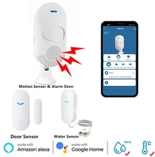 Smart Wi-Fi Sensors & Motion Detectors Home  Security  System Alexa Google