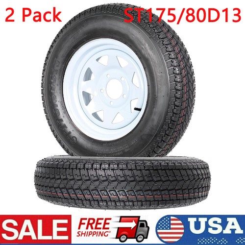 2 Pack ST175/80D13 Trailer Tire with 13