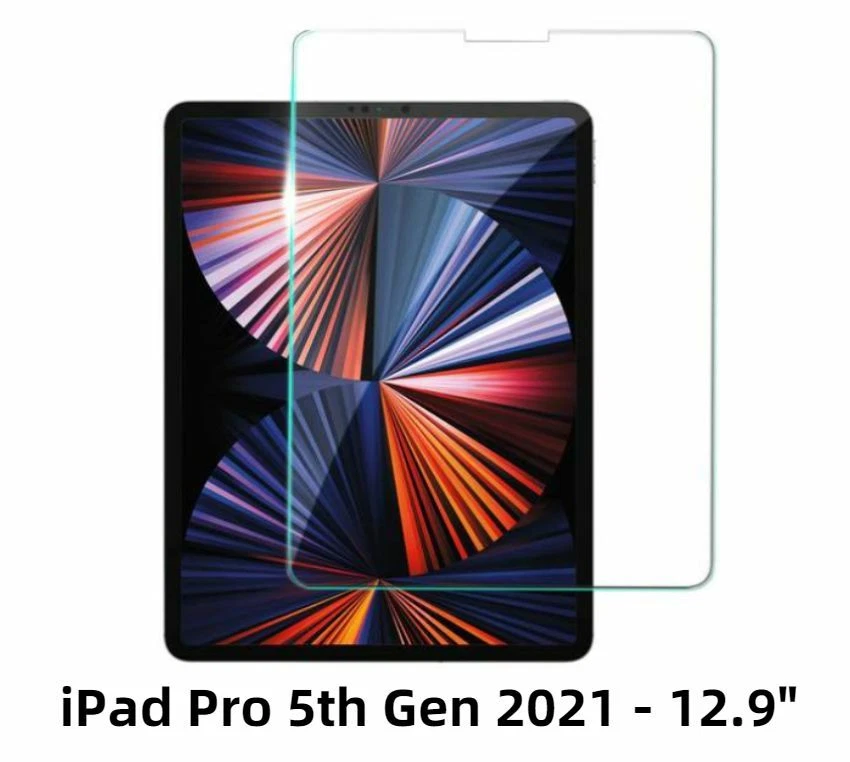 For Apple iPad Pro 11 12.9 Air 10.2 8th 7th Gen Tempered Glass Screen Protector - Image 2 of 4