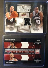 2009 UD Panini Lot Basketball Game Materials Tony Parker Robinson Gervin /249