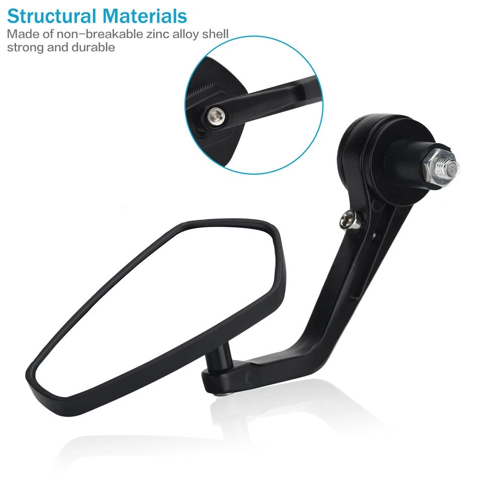 Espejos retrovisores de extremo de manillar de motocicleta de 7/8" para Yamaha FZ07 FZ09 MT07 MT09 MT03 MT10 Foto 3 de 4