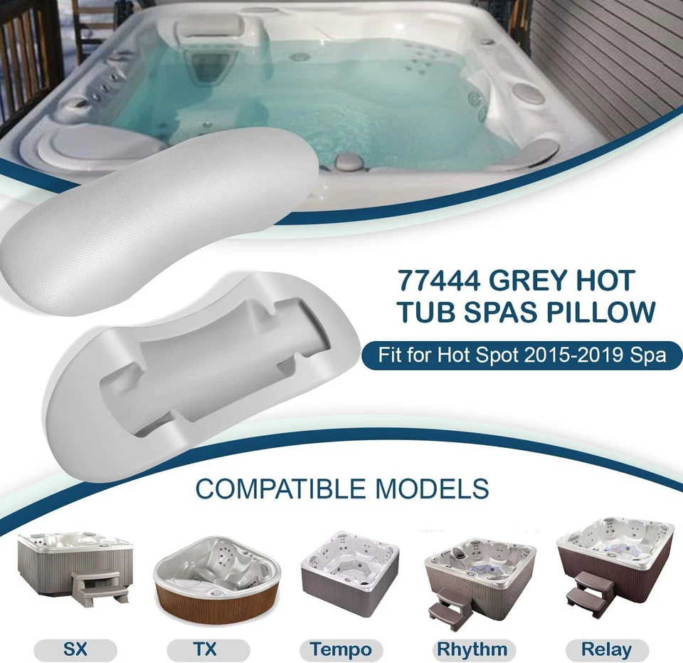 77444 Grey Hot Tub Spas Pillow 2 Pcs For Hot Springs Hot Spot Watkins 2015-2019 - Image 2 of 4