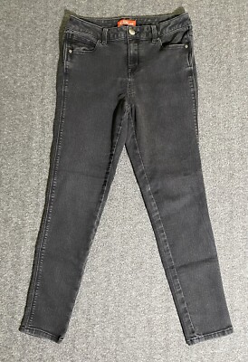 Astor Womens Jeans Juniors Black Pockets Slim Tapered Size 5