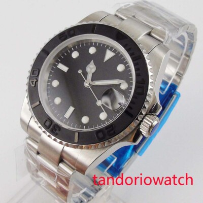 40mm date indicator sapphire glass NH35 miyota 8215 PT5000 movement men Watch