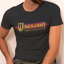 Funny Meme Gamer Shirt What Is a Man for 90s Retro Video Game Fans