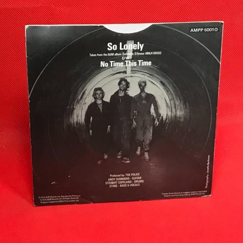 THE POLICE So Lonely 1980 UK 7" BLUE vinyl single Sting 45 record - Picture 3 of 5
