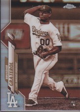 2020 Topps Chrome #91 Brusdar Graterol Rookie Dodgers Sepia Refractor