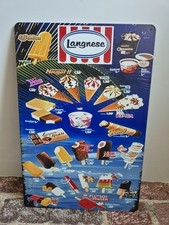 LANGNESE EIS Blechschild Retro Schild Bar 90er Deko Vintage 30x20cm Nostalgie