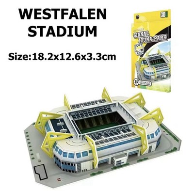 3D Paper Puzzle, Football Stadium, Westflalen Stadium Model, New