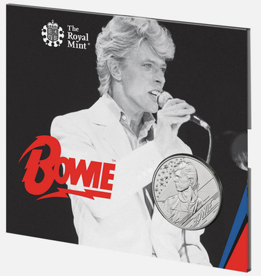 DAVID BOWIE - Royal Mint Music Legends £5 Five Pound Coin Sealed Design 2 Rare
