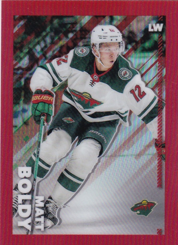 2022-23 TOPPS CHROME NHL STICKER #/5 SSP RED REFRACTOR #245 MATT BOLDY R/C /5