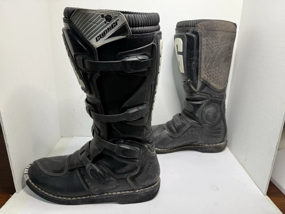 Par de botas todoterreno Gaerne Cypher antichoque motocross motoX para hombre talla 12 Italia Foto 2 de 4