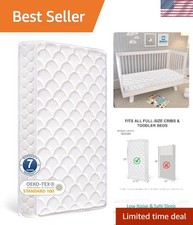 Breathable Dual-Sided Crib Toddler Mattress - 52''x27.6''x5'' for Safe Sleep