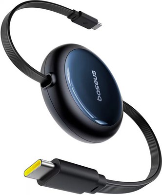 Baseus - Nomos Retractable Charging Cable USB-C to USB-C 5 feet 100W Cosmic -...