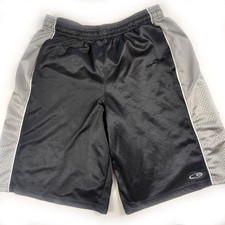 Kids Champion Black Gray Basketball Gym Athletic Shorts Size XL 16/18