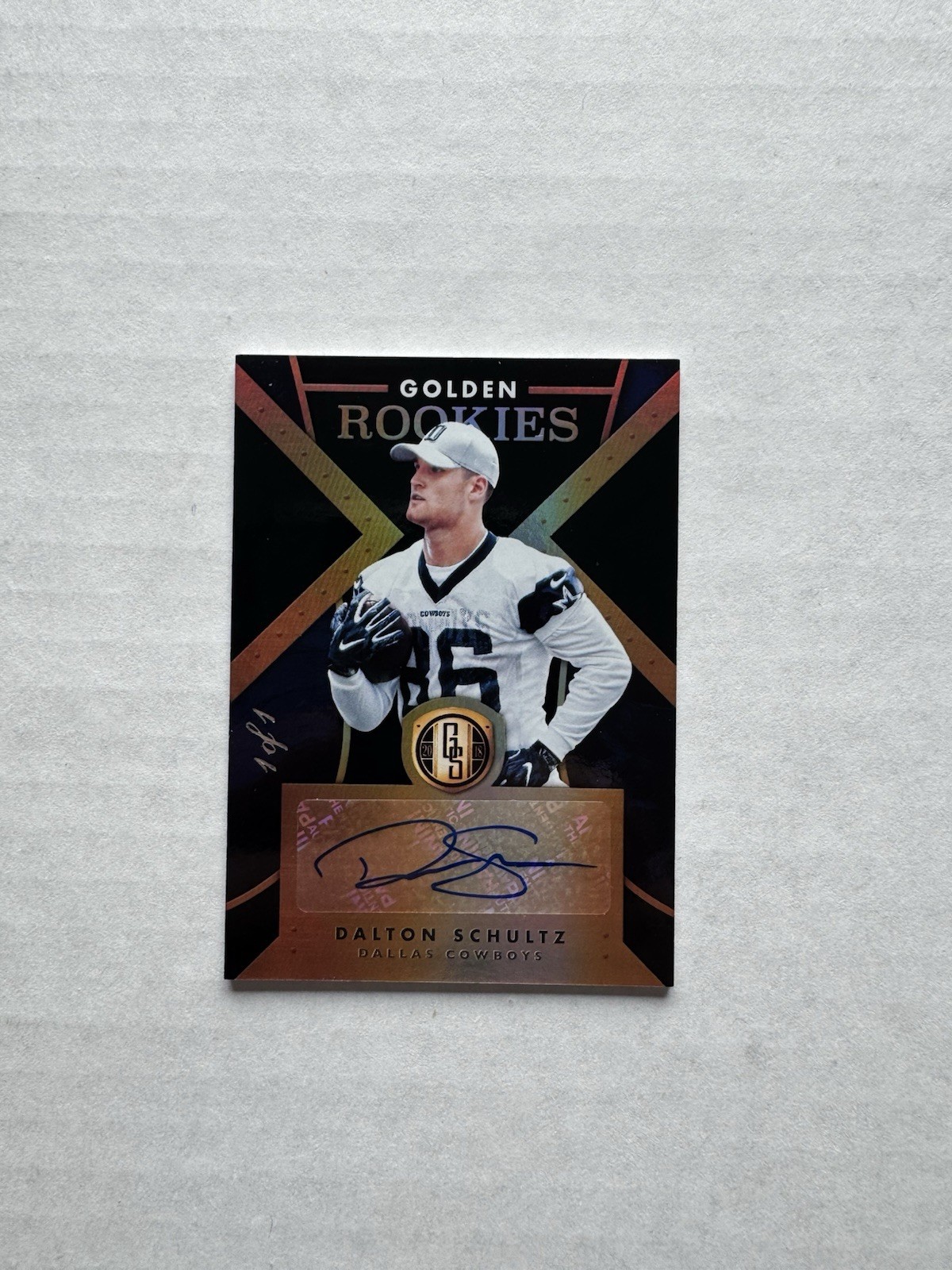 Dalton Schultz Panini Prizm Rookie Autographs #DS Black Finite Prizm