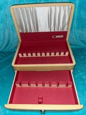 Flatware Silverware Wood Box Drawer Storage Chest Case Anti Tarnish Proof Lining