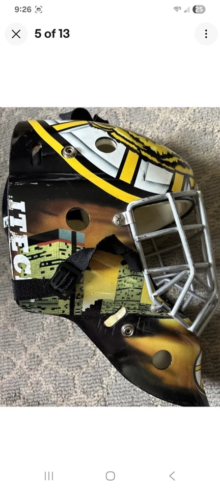 ITech Boston Bruins Goalie Helmet - Image 4 of 4