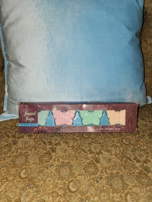 Vintage Butterfly Fine Perfume Scented Decorative Soaps 4 Pink Blue Green