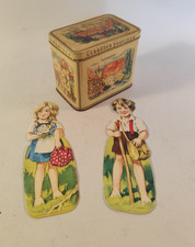 Gebr&uuml;der Dauscher Blechdose Reklame Dose N&uuml;rnberg Lebkuchen Oblaten Glanzbild