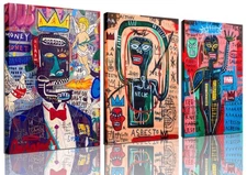 3 Pcs Modern Graffiti Posters Wall Art Street Abstract Painting Graffiti Pict...