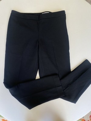 Hugo Boss Slim Fit Ankle Pant Size 4 Black Stretch Trousers Minimalist Workwear