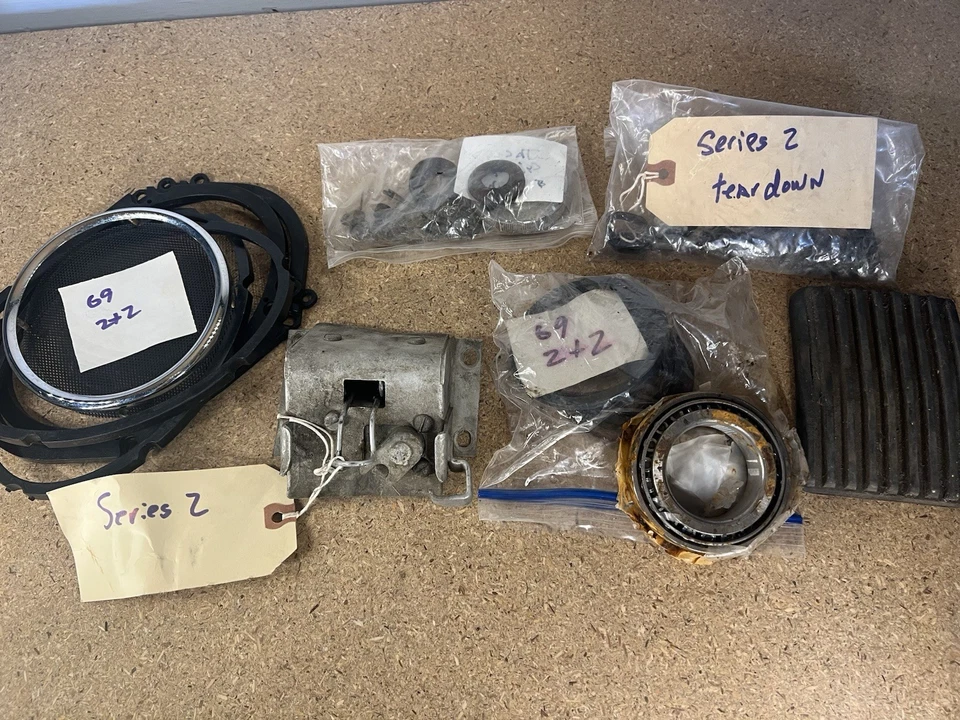 Conjunto de pestillo de arranque con escotilla trasera tipo E Jaguar XKE serie 2 2+2 BD27929 + LOTE extra Foto 4 de 4