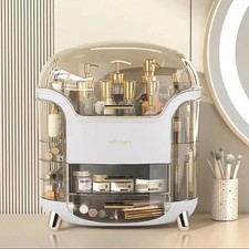 Stylish Makeup Storage Box 28x20x34cm Large Capacity Organizer with Drawers Lips