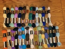 Lot Of 29 Skeins of DMC Needlepoint Tapestry Wool Yarn Colors Shown Lot E