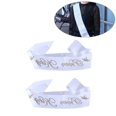  2 Pcs Prom Queen Schärpe Parteischärpe Abschlussfeier Schulpartyzubehör
