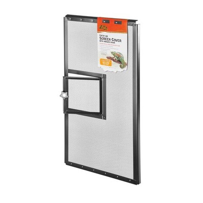 Zilla Fresh Air Terrarium Metal Screen Cover 24x12 Inch (Pack fo 1), Black