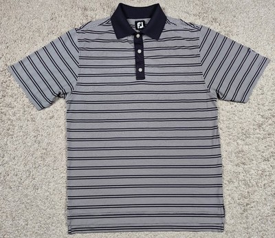 Footjoy Striped Golf Performance Polo Shirt Mens Small Short Sleeve Breathable