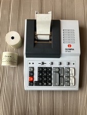 Calcolatrice vintage Olympia CP 1202 con stampante  FUNZIONANTE + 2 rotoli carta